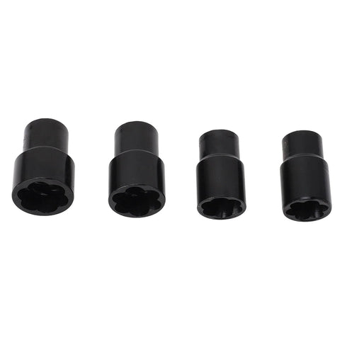 5 Piece Twist Socket Set With Beefy Locking Wheel Nut Remover, Half Inch Drive Includes 17mm 19mm 21mm 22mm Sockets