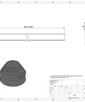 Technical drawing of 4 Inch HDPE Landscape Edging For Lawns And Flower Beds Flexible Garden Border System Black Easy To Install In Straight Lines Or 90 Degree Turns Frost And Rain Resistant.