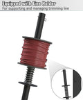 Two Place Weed Eater Rack For Open Trailer With Lockable Hasp Mount On Landscape Trailer Enclosed Trimmer Rack Carrier With Built In Line Holder Keeps Trim Line Tangle Free And Ready For Yard Lawn Tools Equipment showing line holder detail