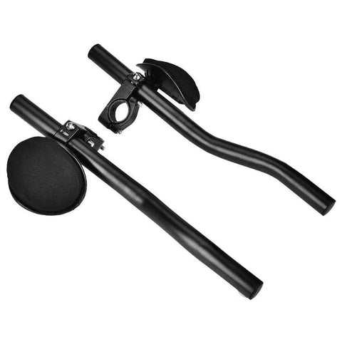 Aero Bar Rest For Road And Mountain Bikes, Aluminum Alloy Handlebar Arm Clip With Removable Sponge Cushion, black finish.