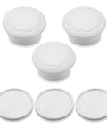 3 Pack Universal Magnetic Cabinet Lock Replacement Keys For Drawers And Cabinets Easy Access Child Safe white round keys top view
