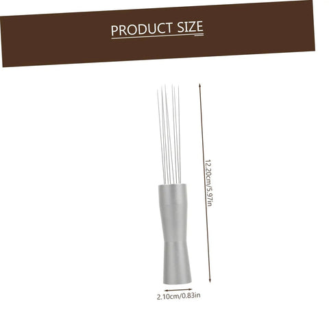 Stainless Steel Coffee Stirrer Tool Replacement Needle For Espresso Maker shown with dimensions, pro grade no bend design.
