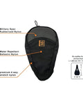 Image of a black Handlebar Jack Portable Repair Stand V3 For E Bikes Bundle with labeled nylon material details.
