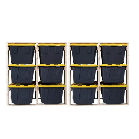 Rock Solid Garage Storage Rack And Tote Bin Organizer Holds Up To 27 Gallon Bins Heavy Duty Shed Shelf Rack Multi Piece Organization System No Sweat Assembly Top Notch Pick For Any Workshop