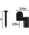 7/16 Inch Screen Clips 12 Pack for Storm Windows and Storm Doors, Glass Retaining Clips with 1 inch screw and dimensions