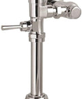 One-Flush Manual Toilet Flush Valve With Piston-Type Mechanism 1.6 GPF 11.5 In Rough-In Chrome Finish Easy Install Durable Piston Flush