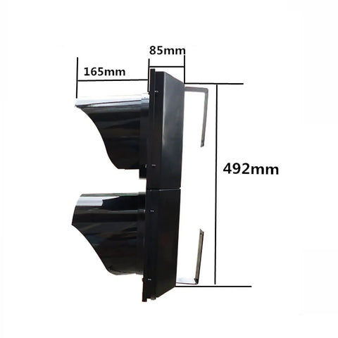 Ready For The Grind Heavy Duty 200Mm Led Traffic Signal Light Kit For Industrial Loading Docks, 492mm size with black finish.
