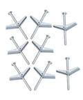 Heavy Duty Wing Nut Toggle Bolt Kit For Drywall Anchoring With 30 Sets Includes Durable Screws And Anchors For Hanging Heavy Stuff Securely And Quickly Today, silver steel