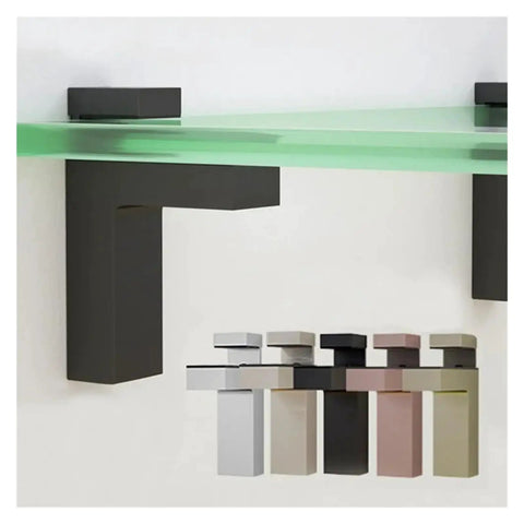 Two Pack Cabinet Shelf Clips Set Two Piece Hardware Bracket Wall Mount Frameless Glass Door Clamp Holder for shelves