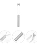 Two Piece Stainless Steel Pineapple Eye Peeler And Remover Set With Steel Handles, highlighting V shaped cutter