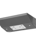 Under Cabinet Hidden Outlet Box With Slim Stainless Steel Build And Powder Coat Finish A Hassle Free Space Saving Electrical Solution For Kitchen Garage Or Workshop Low Profile And Rust Resistant Easy Install Under Counter Power Outlet