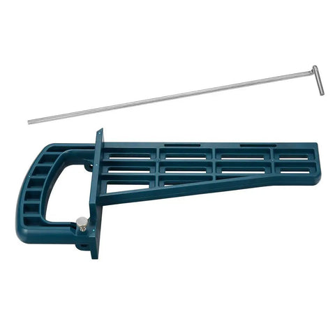 Universal Drawer Slide Jig Cabinet Hardware Installation Tool, blue plastic, precise alignment aid for smooth drawer assembly.