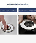 Stainless Steel Hair Strainer Universal Drain Catcher For Bathroom Sinks Bathtub And Laundry Tub Clog Blocker during installation process.
