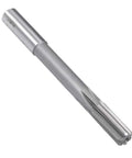 Chucking reamer 3/8 in HSS with round shank and six straight flutes