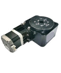 Used Pro Grade Motorized Rotary Positioning Stage With 42 Stepper Motor Turntable, side view, 360 Degree R Axis Rotation