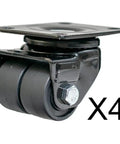 Heavy Duty Swivel Caster Wheels Equipped With Reinforced Steel Plates Built Like A Tank To Haul Up To Four Hundred Fifty Kg Loads smooth rolling action X4