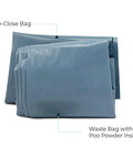 Go Anywhere Portable Toilet Kit For Camping And Travel With NASA Gelling Powder Gel Waste Bag System zip-close waste bag