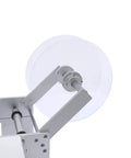 Close-up of the adjustable dispenser of Hassle Free Manual Round Bottle Labeler With Adjustable Dispenser And Wide Applicator Handles 20 To 40 Bottles Per Minute.