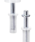 Spring Loaded Bi Fold Door Top Roller Guide Wheel And Top Pivot Kit showing two nylon metal pieces