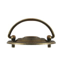 4 Pcs Antique Brass Bail Drawer Pulls Oval Drop Swing Handles For Dresser And Cabinet, Zinc Alloy Hardware, front view