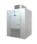 Keep Your Stock Frosty With This Straight Up Legendary Modular Indoor Walk In Freezer featuring a metal door and galvanized exterior.