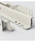 Heavy Duty Rock Solid Cold Rolled Steel Drawer Slides Two Section Soft Close Cabinet Hardware For Kitchen Furniture Super Smooth Glide No Fuss Install 35 Cm close-up of two section drawer slides with a soft close mechanism.