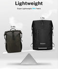 Ultralight Waterproof TPU Backpack 35L Roll Top Dry Bag With Padded Back Panel displayed against a lightweight comparison