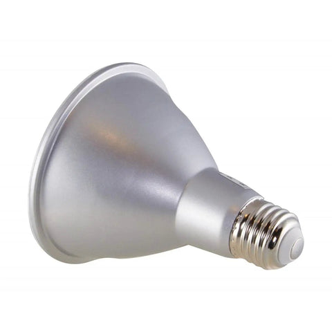 Long Neck PAR30 LED Flood Light Bulbs 12.5W 3000K Warm White, 40 Degree Beam, 90 Plus CRI, Dimmable, Wet Location And Enclosed Fixture Rated, 120V, 6 Pack in gray finish, side view