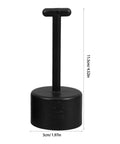 Nonslip Socket Ring Removal Tool For E14 E26 E27 G9 Lamps with T-shaped handle, black plastic, dimensions shown in inches