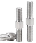 M5x90 304 stainless steel hex-headed double-ended studs, 3 pieces, with right- and left-hand threads