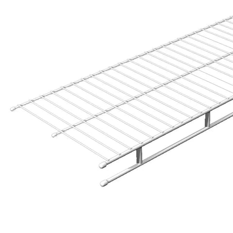 Wire Shelf End Caps Set With 24 Large And 60 Small Caps For Shelf And Rod Systems, 84 Pack, White Vinyl Plastic Caps on a Wire Shelf