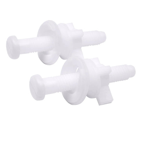 Tough As Nails Universal Plastic Toilet Seat Hinge Screw Bolt Kit For No Sweat Install and Heavy Duty Rust Resistant Bathroom Hardware