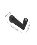 Universal 10 Mm Round Hole Cylindrical Crank Handle For Mechanical Generators Smooth Black Plastic design with ergonomic grip