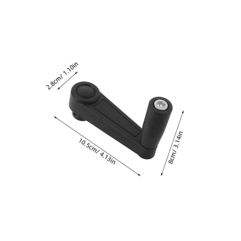 Universal 10 Mm Round Hole Cylindrical Crank Handle For Mechanical Generators Smooth Black Plastic design with ergonomic grip