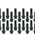 Hot Wheels Style 20 Piece Car Lug Bolt Kit For Benz GLE 320 And S320 Steel Wheel Nuts That Grip Tight And Look Super Fly With Heavy Duty Cold-Forged Build For Serious Road Trips black steel lug bolts, front view