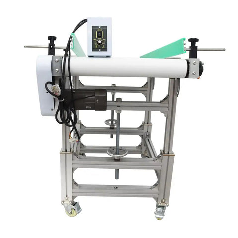 Front view of PU Inclined Wall Conveyor Belt 48 Inch Long By 20 Inch Wide Aluminum Industrial Transport Conveyor Machine 110V