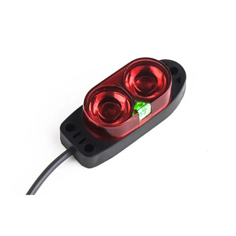 Diffuse Reflection Photoelectric Switch Proximity Sensor With Versatile NPN Or PNP Output, Detects Clear And Opaque Objects Non-Contact, Great For Industrial Automation, Conveyor Lines, And Robotic Systems, red plastic sensor with cable
