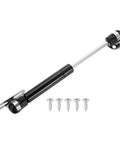 8 Inch 120N Gas Struts Lid Support Hinges With Heavy Duty Soft Close Action Folding Lid Stay Lift Assist Slow Lowering Pneumatic Buffer For Cabinet Closet Wardrobe Black Finish, with screws