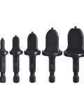 5 Piece Swaging Drill Bit Set For Copper Pipe Flaring, Portable Tube Expander Kit With 1/4, 3/8, 1/2, 5/8 And 3/4 Inch Bits, Hex Shank 1/4 Inch