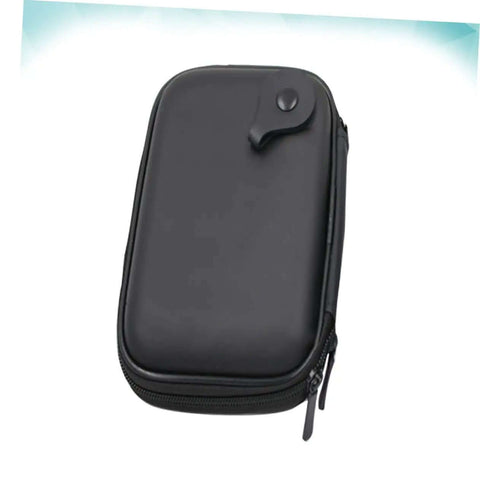 Built Different Travel Tech Bag For Power Bank Protection And Digital Accessory Organizing With Heavy Duty Zipper Closure for earphones and chargers, slim black design.