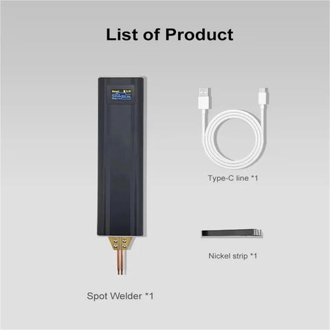 Dope DIY Portable Handheld Spot Welder With 80 Power Levels And Dual Pulse Output, Type-C Cable, Nickel Strip