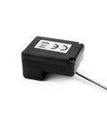 Flysky 6 Channel 2 4Ghz RC Receiver AFHDS2A with Built In Gyro for FS GT5 Transmitter, shown from side angle, black casing