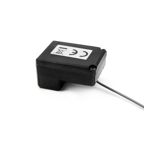 Flysky FS-BS6 2.4GHz 6Channel AFHDS2 Receiver For FS-GT5 And FS-IT4S Transmitters, ultra-compact black unit with wire