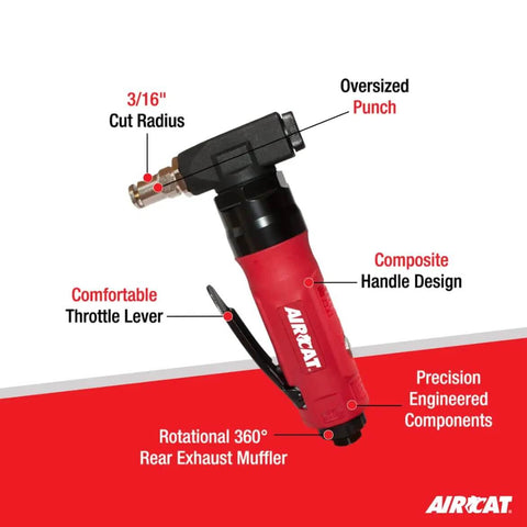18 Gauge Nibbler Sheet Metal Cutter For Auto Body And Ductwork Projects Heavy Duty Bevel Free Cutting Tool With Precision Punch Red And Black Handle