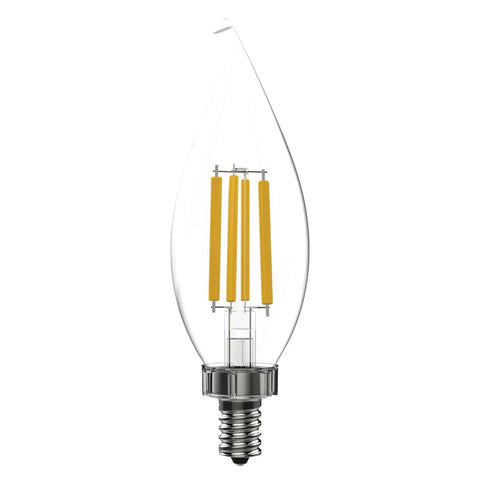 Ultra Bright LED Light Bulbs 100W Replacement, 1080 Lumens, Soft White Candle Lights, CA12 Candelabra Base, Dimmable, 8W