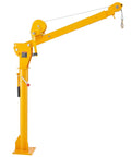 Pickup Truck Bed Crane With 1100 Lb Manual Winch Folding Jib Hoist Steel Construction 360 Degree Swivel Workhorse Mountable Truck Crane