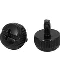 Knurled Phillips Head Thumb Screws Set M3x6mm Round Bolts 60 Pack No Fuss For PC Case And Computer Builds Black Zinc Plated Metal