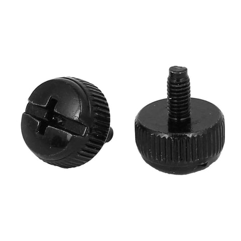 Knurled Phillips Head Thumb Screws Set M3x6mm Round Bolts 60 Pack No Fuss For PC Case And Computer Builds Black Zinc Plated Metal