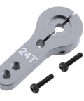 Metal 24T Aluminum Servo Horns Kit, M3 Threads, 5-Pack For Hitec RC Servos, Steering Arms, Cars And Planes with bolts