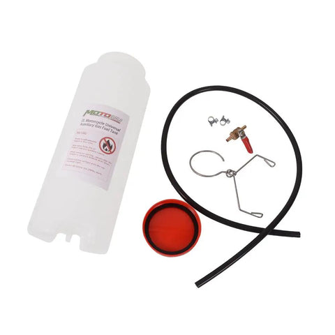 2L Auxiliary Gas Tank Kit For Motorcycles And Cars With Fuel Hose And Cut Off Valve Portable Gas Tank For Carb Tuning